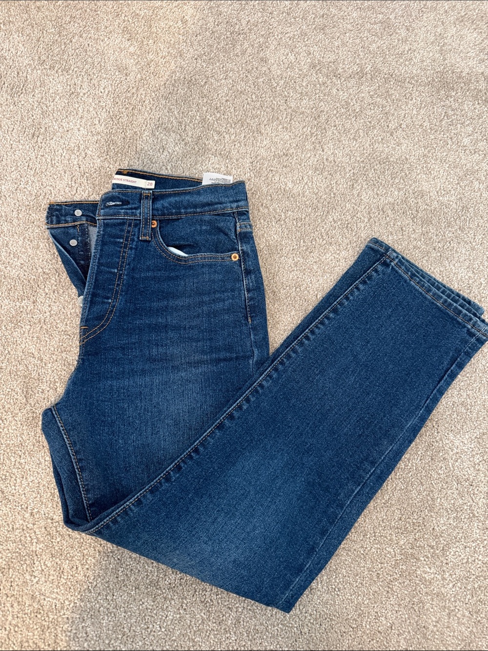 Levi's Dark Blue Women's wedgie straight